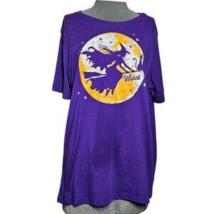 Purple Wicked Witch Halloween Tee Shirt Size XL